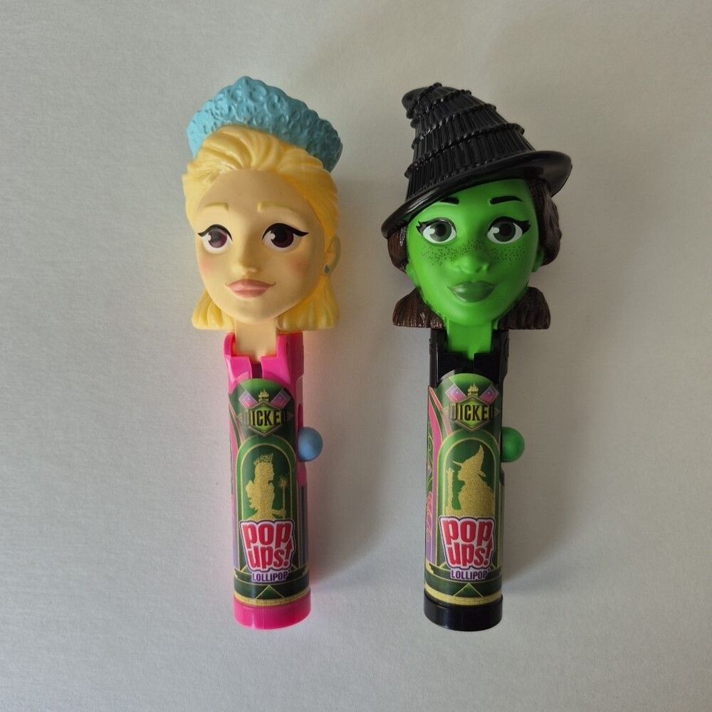 Flix Candy Wicked Elphaba and Glinda Pop Ups Lollipop Holders